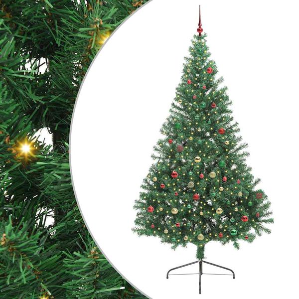 vidaXL Árbol de Navidad Artificial Preiluminado Verde 240 cm PVC