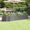 vidaXL Jardinera arriate acero galvanizado gris 224x80x36 cm