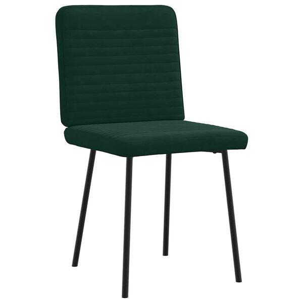 vidaXL Sillas de comedor 2 unidades terciopelo verde oscuro