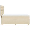 vidaXL Cama box spring con colchón tela color crema 90x190 cm