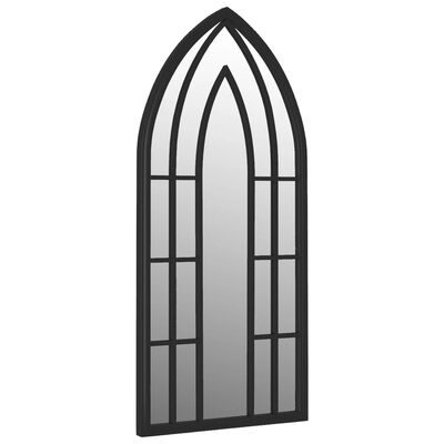 vidaXL Espejo de hierro negro para uso interior 70x30 cm