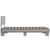 vidaXL Estructura cama madera ingeniería metal gris Sonoma 75x190 cm