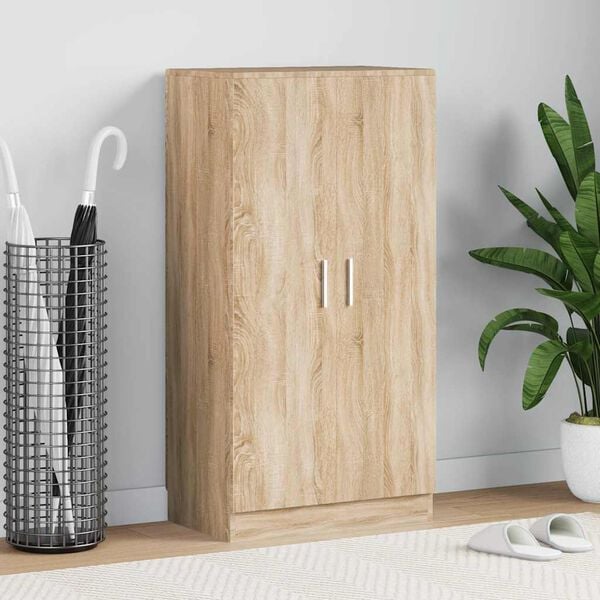 vidaXL Zapatero con 7 estantes color roble