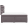 vidaXL Cama box spring con colch&oacute;n cuero sint&eacute;tico gris 140x200 cm