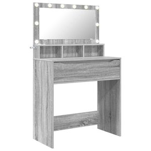 vidaXL Mesas de tocador de dormitorio Sonoma gris 80 x 39,5 x 135 cm