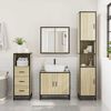 vidaXL Set de muebles de ba&ntilde;o 3 pzas madera contrachapada roble Sonoma