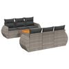 vidaXL Set de sof&aacute;s de jard&iacute;n 7 piezas con cojines rat&aacute;n PE gris