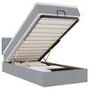 vidaXL Cama otomana con colch&oacute;n gris claro 100x200 cm tela