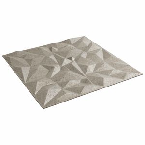 vidaXL Paneles de pared 12 uds. 50 x 50 cm Bet&oacute;n Amatista Espuma XPS