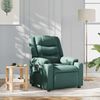 vidaXL Sill&oacute;n reclinable de tela verde oscuro