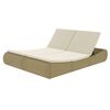 vidaXL Sof&aacute; tumbona de jard&iacute;n de rat&aacute;n sint&eacute;tico beige