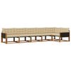 vidaXL Conjunto de sof&aacute;s de exterior con coj&iacute;n 6 pcs Natural y Beige