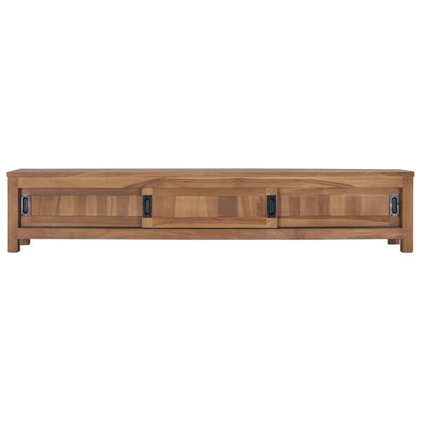 vidaXL Mueble para TV de madera maciza de teca 150x30x30 cm