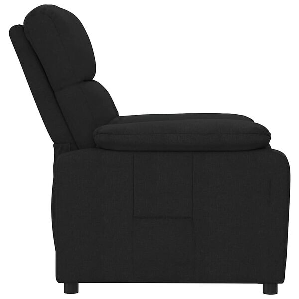 vidaXL Sillón reclinable de tela negro
