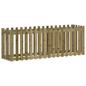 vidaXL Arriate elevado jard&iacute;n valla madera impregnada pino 200x50x70cm