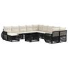 vidaXL Conjunto de sof&aacute;s de jard&iacute;n 12 uds. Negro y Blanco Crema