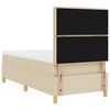 vidaXL Cama tipo Box Spring con colch&oacute;n Crema 80 x 200 cm tela