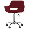 vidaXL Sillas de comedor giratorias 6 unidades tela rojo tinto