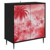 vidaXL Aparador AACHEN Roble Negro 69 x 33 x 76 cm