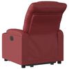 vidaXL Sillón elevable eléctrico cuero artificial rojo tinto
