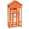 vidaXL Casita para p&aacute;jaros madera maciza pino marr&oacute;n 91,5x53x170 cm