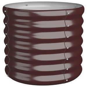 vidaXL Jardinera de acero galvanizado marr&oacute;n 40x40x36 cm