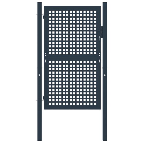 vidaXL Puerta de valla de acero antracita 102x175 cm