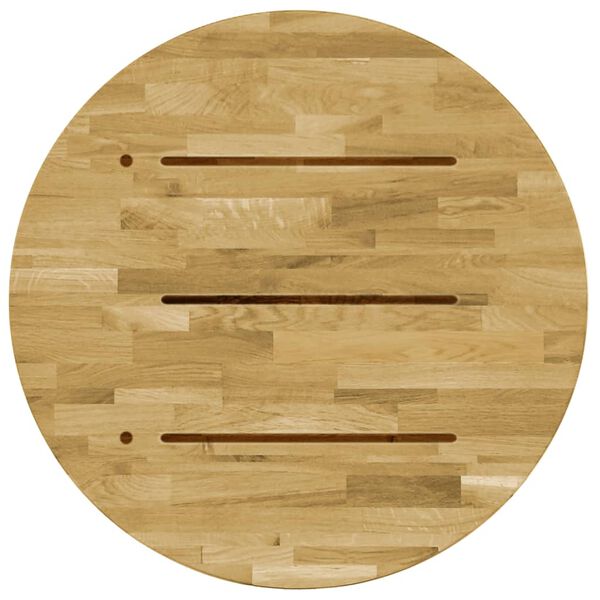 vidaXL Superficie de mesa redonda madera maciza de roble 23 mm 500 mm