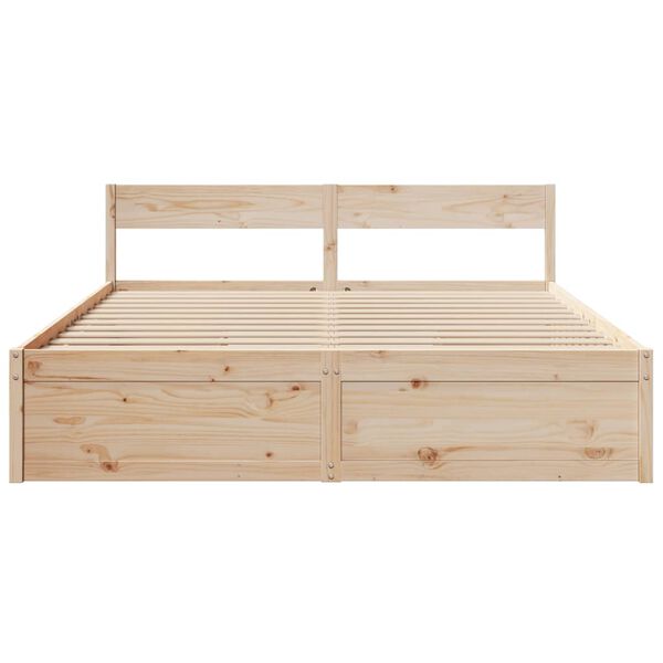 vidaXL Estructura de cama sin colchón madera maciza de pino 200x200 cm