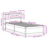 vidaXL Estructura de cama sin colch&oacute;n madera maciza blanca 75x190 cm