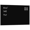 vidaXL Pizarra magn&eacute;tica de pared vidrio templado negro 80x50 cm