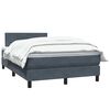 vidaXL Cama box spring con colch&oacute;n terciopelo gris oscuro 120x210 cm