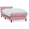 vidaXL Cama box spring con colch&oacute;n terciopelo rosa 100x210 cm