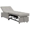 vidaXL Sof&aacute; cama desplegable Gris Claro 194 x 67 x 82 cm Microfibra
