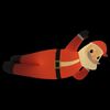 vidaXL Pap&aacute; Noel tumbado inflable de Navidad con luz LED 160 cm