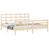 vidaXL Estructura de cama de matrimonio con cabecero madera maciza