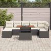 vidaXL Conjunto de sof&aacute; de jard&iacute;n 8 pcs Negro Polirat&aacute;n