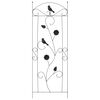 vidaXL Valla de Jard&iacute;n 3 pcs Negro 112 x 40 cm Acero