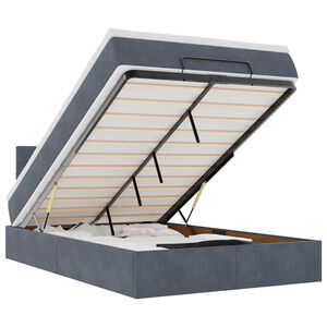 vidaXL Cama otomana con colch&oacute;n 120x190 cm terciopelo gris oscuro