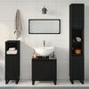 vidaXL Juego de muebles de ba&ntilde;o Montaje en la pared 3 pcs Roble Negro