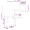 vidaXL Estante cubos pared madera ingeniería roble artisan 68x15x68 cm