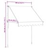 vidaXL Toldo retráctil de operación manual 200 cm crema