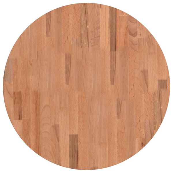 vidaXL Tablero redondo de madera maciza de haya &Oslash;60x2,5 cm