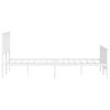 vidaXL Estructura cama sin colch&oacute;n con estribo metal blanco 183x213 cm