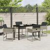 vidaXL Conjunto de Comedor de Jard&iacute;n 5 pcs Gris Claro rat&aacute;n sint&eacute;tico