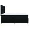 vidaXL Cama box spring con colch&oacute;n tela negro 160x200 cm