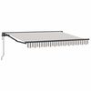 vidaXL Toldo Retr&aacute;ctil El&eacute;ctrico Gris claro y blanco. 3,5 x 2 m