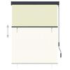 vidaXL Estor enrollable de exterior color crema 120x250 cm
