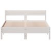 vidaXL Estructura de cama sin colch&oacute;n madera de pino blanco 135x190 cm