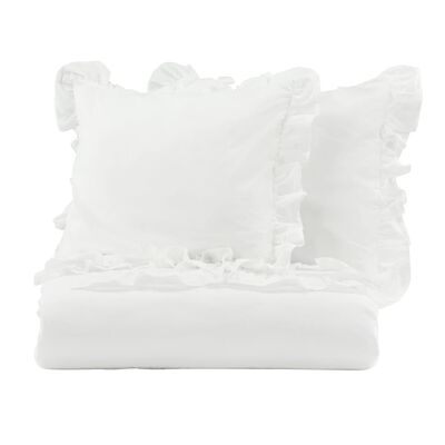 Venture Home Juego de ropa de cama Levi algodón blanco 220x240 cm